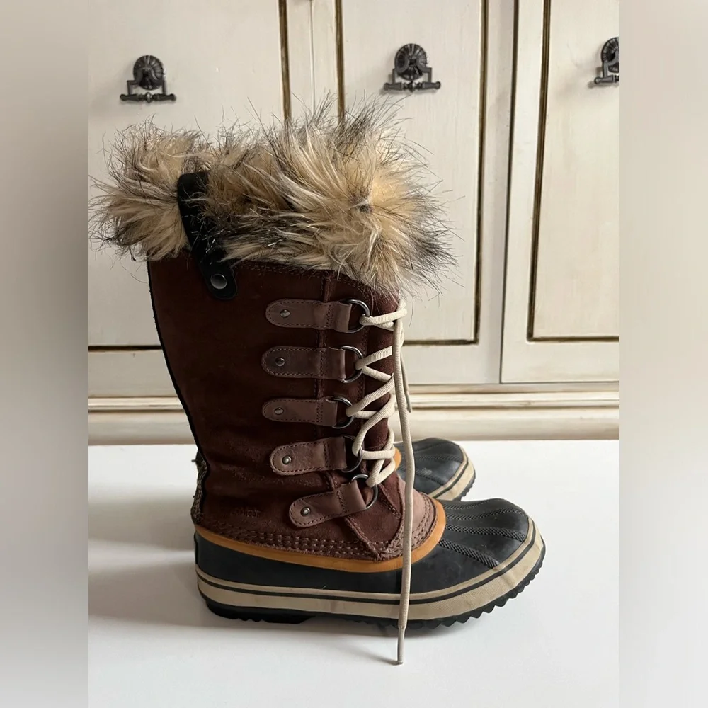 Women’s JOAN OF ARCTIC WATERPROOF BOOT Faux fur lined, WATERPROOF SUEDE, Brown 7